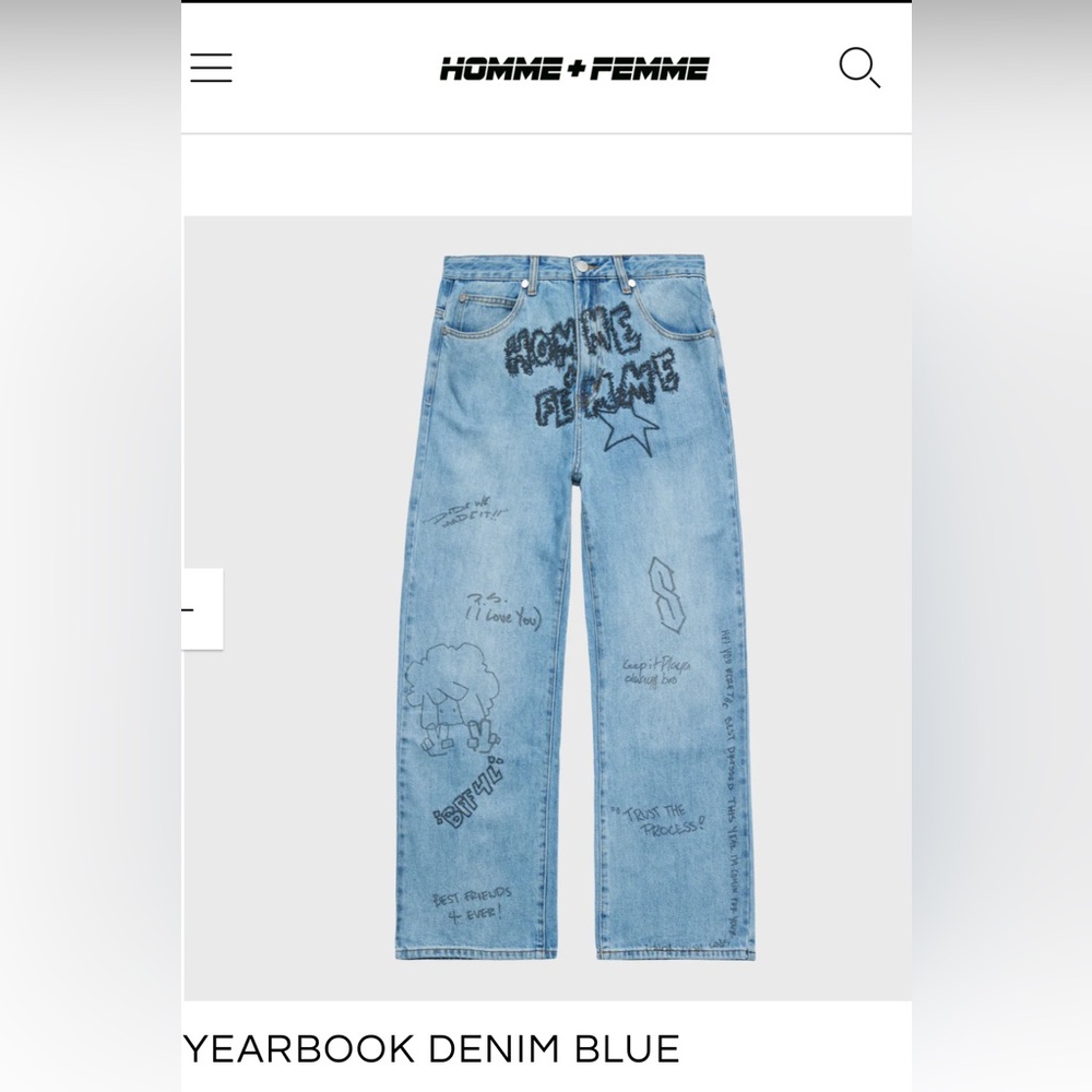 NWT: HommeFemme Yearbook Jeans